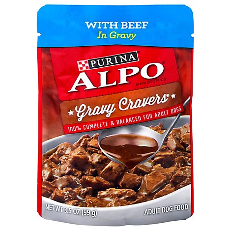 Alpo Gravy Cravers Dog Food Wet Beef In Gravy - 3.5 Oz