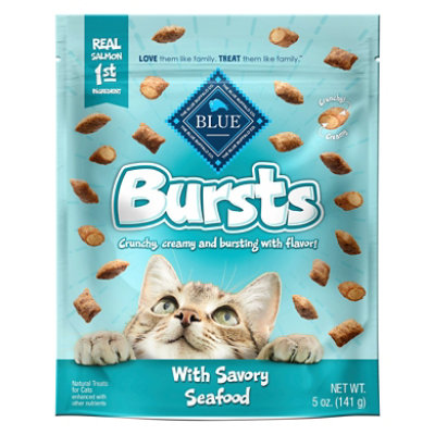 Blue Bursts Crunchy Seafood Cat Treats - 5 Oz