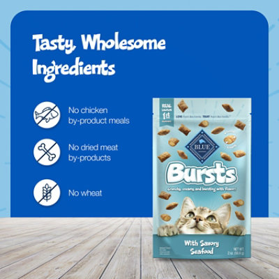 Blue Buffalo Bursts Crunchy & Creamy Cat Treats Great for Training - Savory Seafood - 5 Oz - Image 7