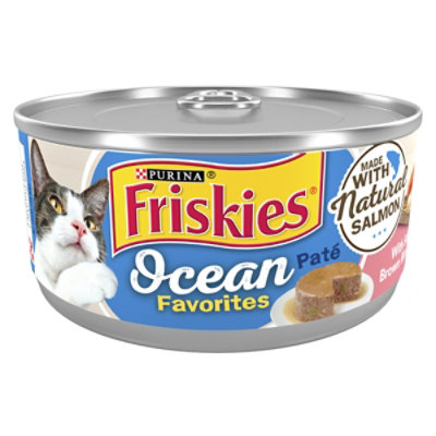 Curated visual reference: Picture Idea: Friskies Ocean Favorites Pate With Salmon Brown Rice Peas Wet