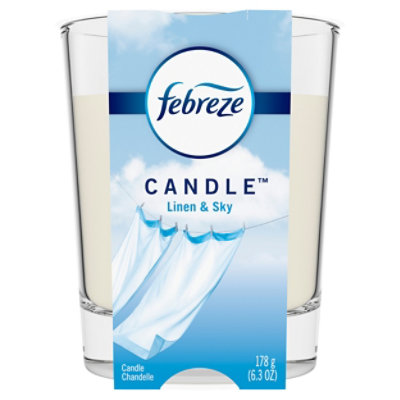 Febreze Linen & Sky Candle - 6.3 Oz - Image 1