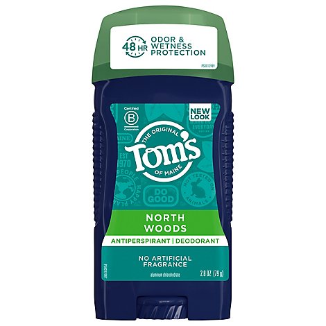 Toms Naturally Dry Deodorant North Woods - 2.8 Oz