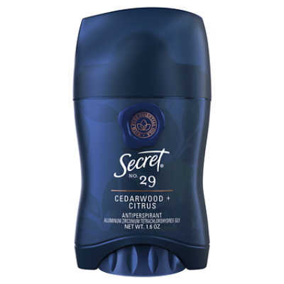 Secret Anti Perspirant Invisible Solid With Essential Oils Cedarwood + Citrus - 1.6 Oz