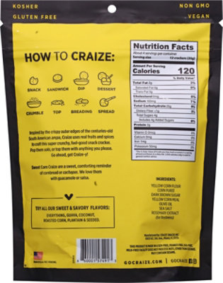 Craize Extra Thin & Crunchy Sweet Corn Toasted Corn Crisps - 4 Oz. - Image 6