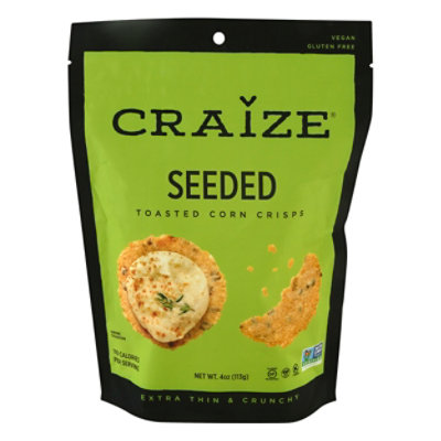 Craize Extra Thin & Crunchy Seeded Toasted Corn Crisps - 4 Oz. - Image 3