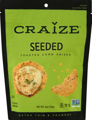 Craize Extra Thin & Crunchy Seeded Toasted Corn Crisps - 4 Oz. - Image 2