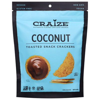 Craize Extra Thin & Crunchy Coconut Toasted Corn Crisps - 4 Oz.