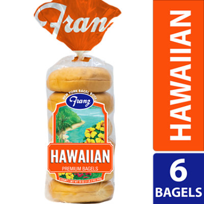 Franz Bagels Premium Hawaiian 6 Count - 18 Oz