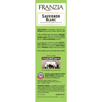 Franzia Sauvignon Blanc White Wine - 5 Liter - Image 3