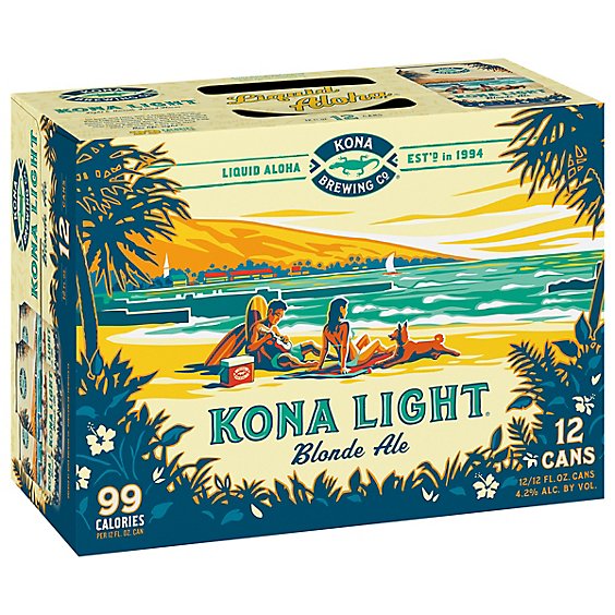 Kona Light Blonde Ale Cans - 12-12 Fl. Oz.