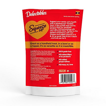 Delectables Squeeze Up Chicken Cat Food 10 Years - 4-.5 Oz - Image 3