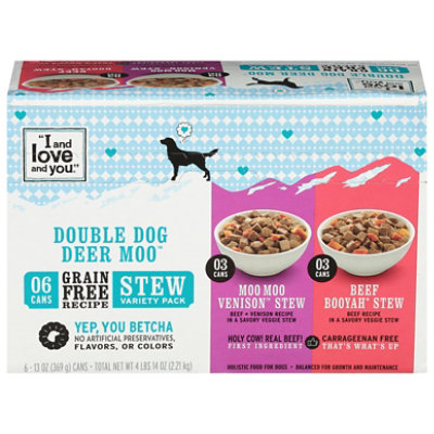 I&Love&You Dog Food Deer Moo Vrty Pk 6 Count Safeway