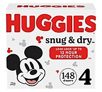 Huggies Snug And Dry Diapers Size 4 Huge Pack - 148 Count