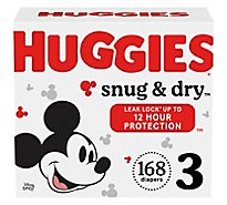 Huggies Snug and Dry Size 3 Baby Diapers - 168 Count