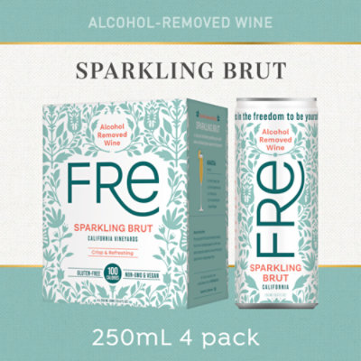 Sutter Home Fre Sparkling Brut Cans - 4-250 Ml