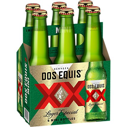 Dos Equis Mexican Lager Beer Bottles - 6-7 Fl. Oz. - Image 1
