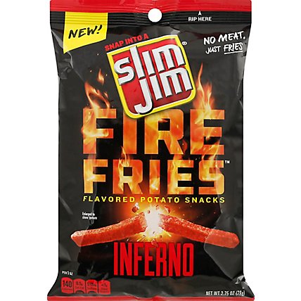 Slim Jim Fire Fries Inferno Flavored Potato Snacks - 2.75 Oz - Image 2