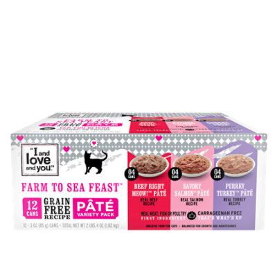 I&Love&You Cat Food Frm To Sfst Vrty - 36 Oz