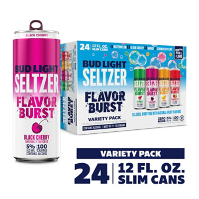 Bud Light Gluten Free Hard Seltzer Variety Pack Slim Cans - 24-12 Fl. Oz. - Image 1