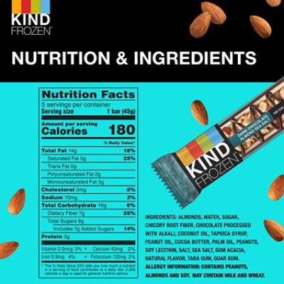 KIND Frozen Bar Dark Chocolate Almond Sea Salt - 5-1.6 Fl. Oz. - Image 5