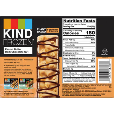 KIND Frozen Bar Dark Chocolate Peanut Butter - 5-1.6 Oz - Image 6