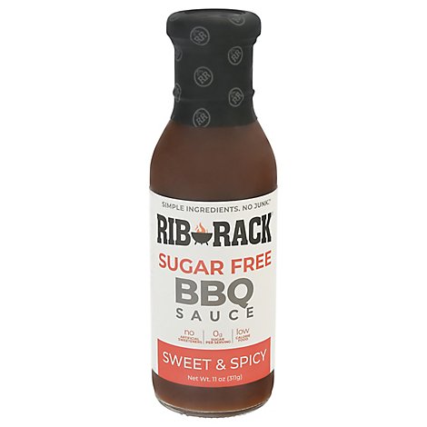 Rib Rack Sauce Bbq Sweet Spicy Sf - 11 Oz