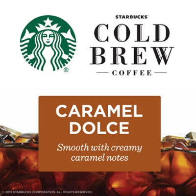 Starbucks Multi Serve Concentrate Caramel Dolce Flavored Cold Brew Coffee Bottle - 32 Oz - Image 2