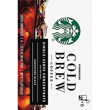 Starbucks Signature Black Single Serve Concentrate Cold Brew Coffee Pods Box 6 Count - Each - Image 6