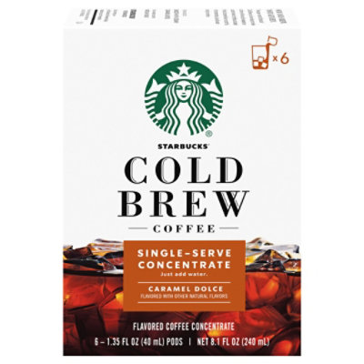 Starbucks + Cold Brew Coffee, Black Unsweetened, 11 oz Glass Bottles, 6  Count