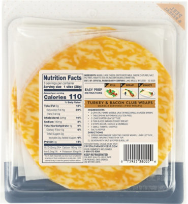 Crystal Farms Mrb Jk Cheese Wraps - 6 Oz - Image 6