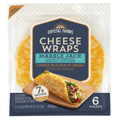 Crystal Farms Mrb Jk Cheese Wraps - 6 Oz