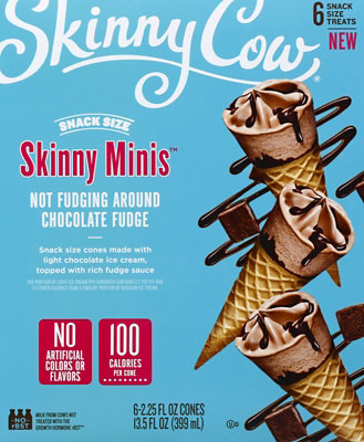 Skinny Cow Mini Chocolate Fudge Cone - 9.224 Oz