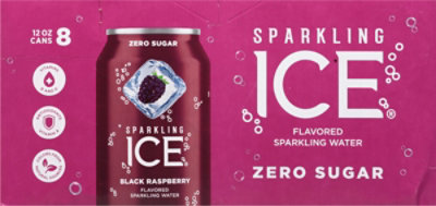 Sparkling Ice Black Raspberry W/Antioxidants And Vitamins Zero Sugar - 8-12 Fl. Oz. - Image 2