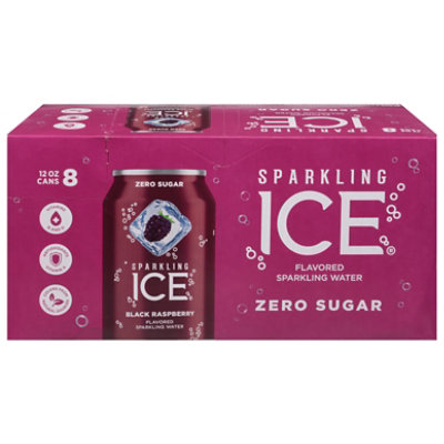 Sparkling Ice Black Raspberry W/Antioxidants And Vitamins Zero Sugar - 8-12 Fl. Oz.