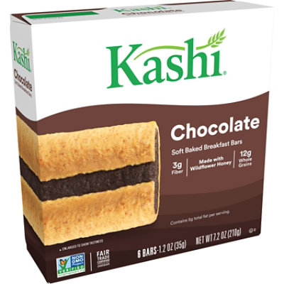 Kashi Soft Baked Breakfast Bars Fiber Bars Chocolate 6 Count - 7.2 Oz