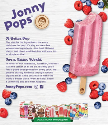 JonnyPops Frozen Treats Raspberries & Blueberries With Fresh Cream - 4-2.06 Fl. Oz. - Image 6