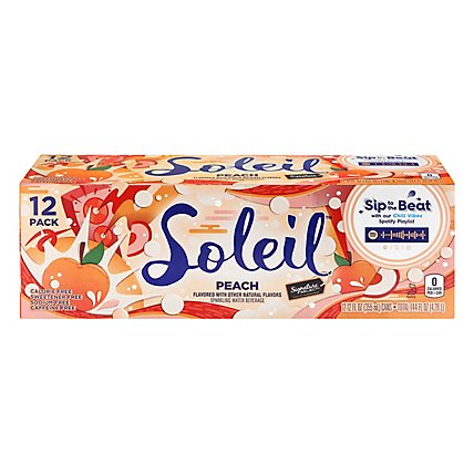 Signature Select Soleil Water Sparkling Peach - 12-12 Fl. Oz. - Image 3