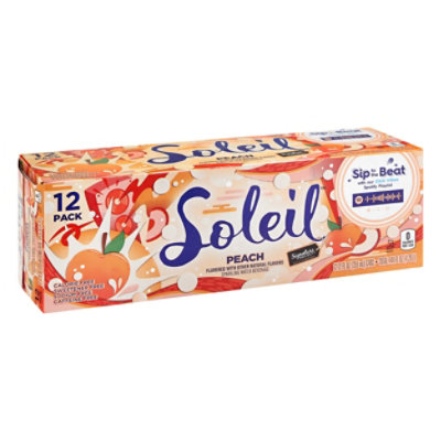Signature Select Soleil Water Sparkling Peach - 12-12 Fl. Oz.