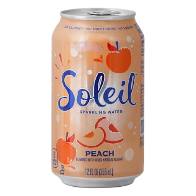 Signature Select Soleil Water Sparkling Peach - 12 Fl. Oz. - Image 1