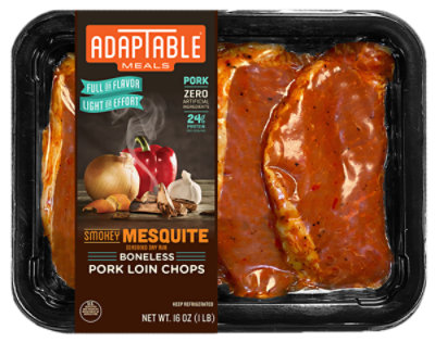 AdapTable Smokey Mesquite Pork Loin Chop - 1 Lb.