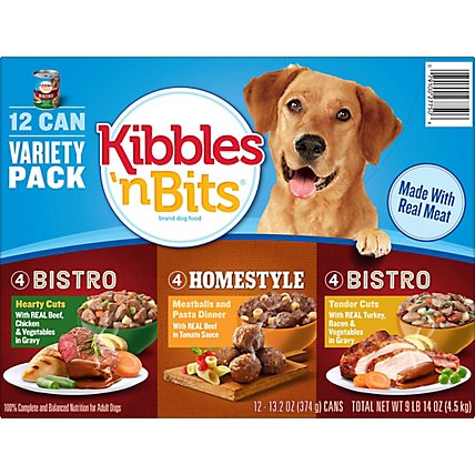 Kibbles N Bits Bistro & Homestyle Dog Food Variety Pack - 12-13.2 Oz - Image 2