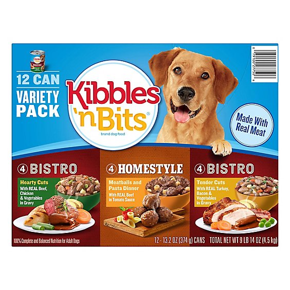 Kibbles N Bits Bistro & Homestyle Dog Food Variety Pack - 12-13.2 Oz