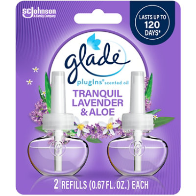 Glade Plugins Tranquil Lavender And Aloe Scented Oil Air Freshener Refill - 2-1.34 Fl. Oz. - Image 2