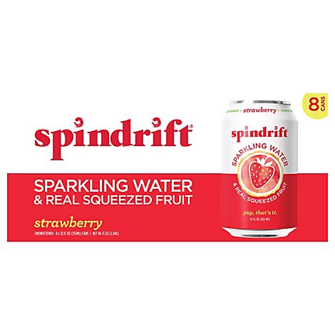 Spindrift Strawberry Sparkling Water - 8-12 Fl. Oz.