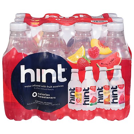 hint Water Infused With Watermelon Raspberry Lemon & Peach Variety Pack - 12-16 Fl. Oz.
