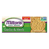 Milton's Craft Bakers Garlic & Herb Gourmet Crackers - 8.4 Oz - Image 1