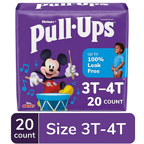 Pull-Ups Potty Training Underwear for Boys Size 5 3T 4T - 20 Count