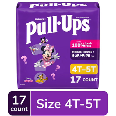 Pull-Ups Potty Training Pants For Girls Size 6 4T To 5T - 17 Count