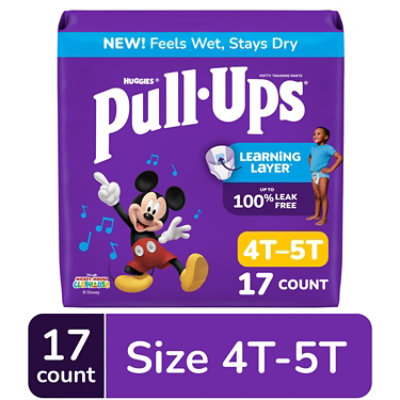 Pull-Ups Potty Training Underwear for Boys Size 4T to 5T - 17 Count