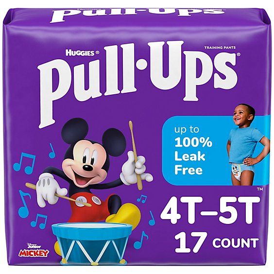 Pull-Ups Potty Training Underwear for Boys Size 6 4T 5T - 17 Count